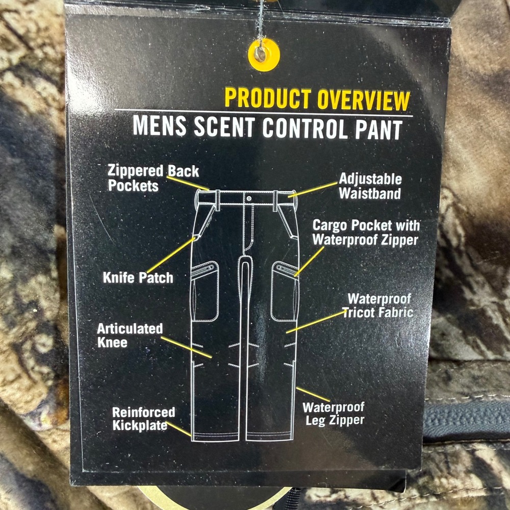 Mossy Oak Mens Scent Factor Waterproof Camo Hunting Pants 3XL 48/50 MO CTRY DNA - Picture 4 of 16